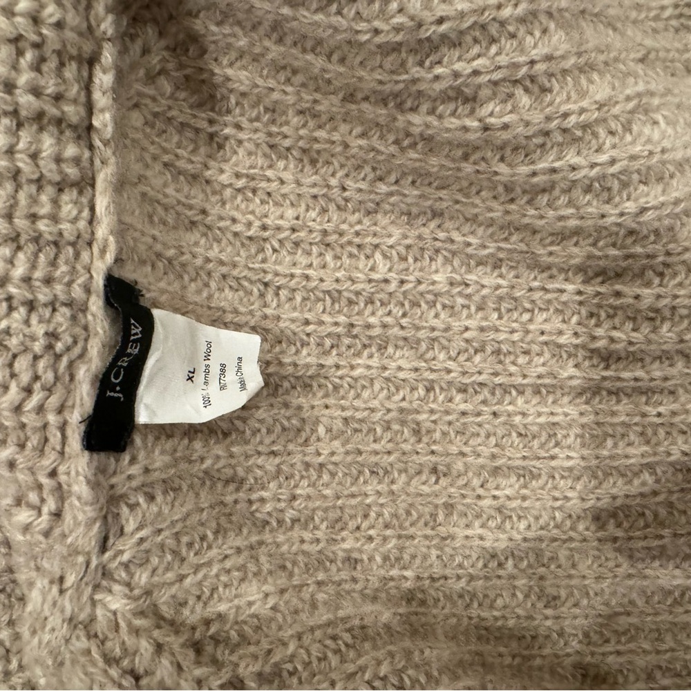 J.Crew 100% Lambswool Shawl Collar Open Cardigan Size XL - Picture 4 of 4